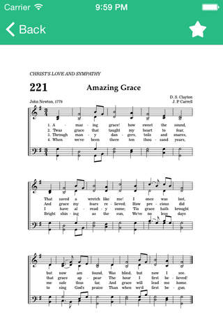 Hymnal SDA - Piano Sheet Music and Lyrics for iPhone, iPad, iPod screenshot 2
