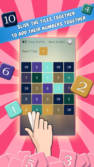Perfect 10s Lite - Swipe the Tiles Together to Add Their Numbers Together - Classic Board Game