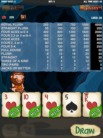 【免費遊戲App】Free Caveman Video Poker-APP點子