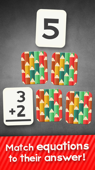 Addition Flashcard Match Games for Kids in Kindergarten 1st and 2nd Grade