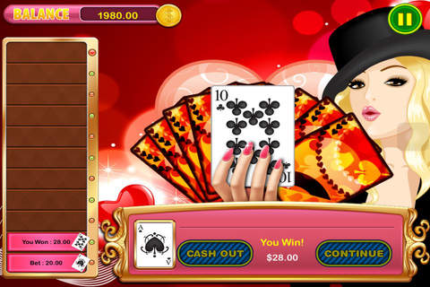 $$$ Win Rich-es Romance High-Low (Hi-Lo) Casino Cards Blitz Games Pro screenshot 4