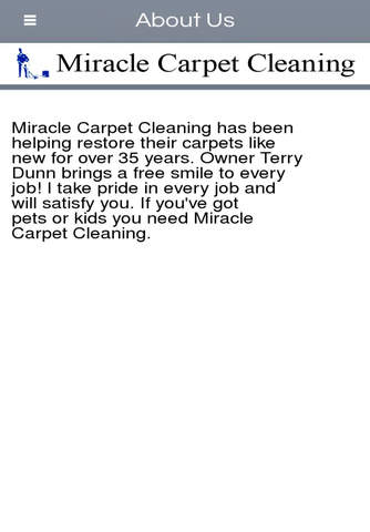 Miracle Carpet Cleaning screenshot 2