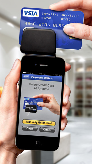 SmartSwipe - Credit Card Reader Mobile Point of Sale Cash Register - Free Swiper App