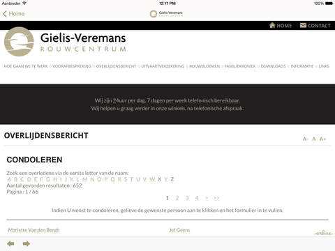 【免費商業App】Gielis-Veremans Rouwcentrum-APP點子