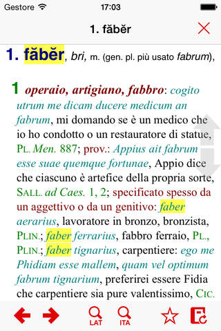 IL Latin Italian Dictionary by Luigi Castiglioni and Scevola Mariotti, Fourth Edition screenshot 4