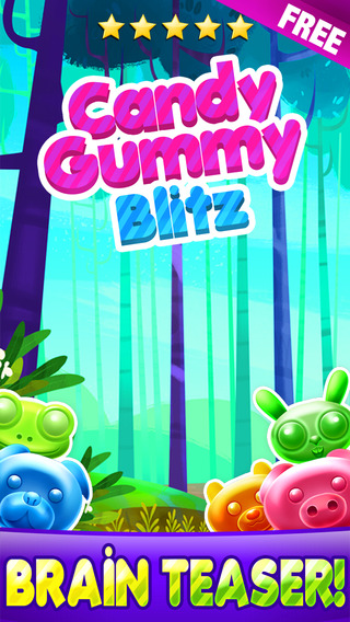 Candy Gummy Blitz 2015 - Soda Pop Match 3 Candies Game For Children HD FREE