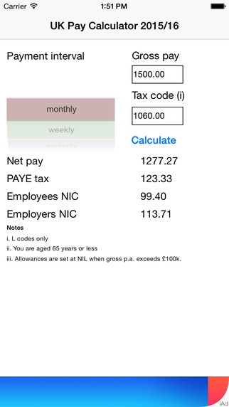 UKpay free version - simple UK payroll calculator 2015 16