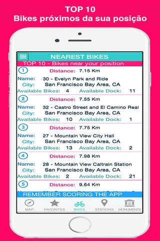 Bike Away - Bicycle rental service World, availabilities dock, monuments and routes step by step screenshot 2