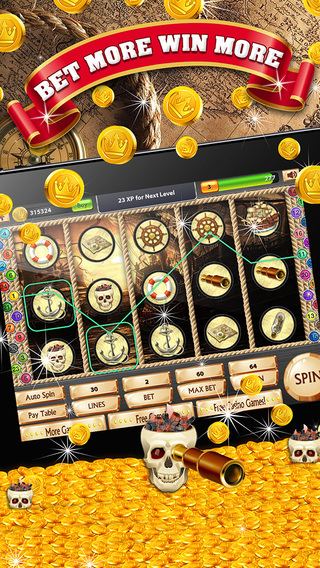 【免費遊戲App】Pirates Slots ~ A Super 777 Las Vegas Strip Casino 5 Reel Slot Machine Game-APP點子