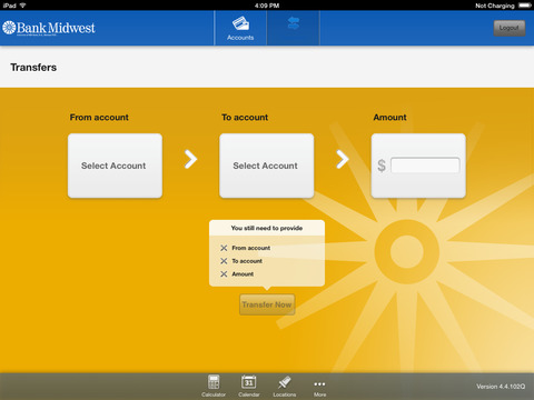 Bankmw Mobile for iPad screenshot 3