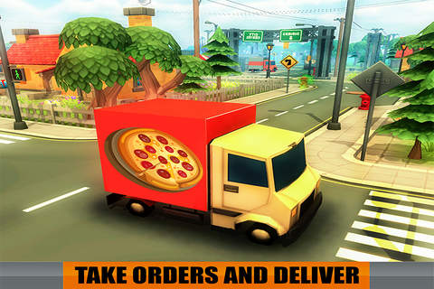 Food Truck Pizza Delivery Simulator - Mini Van parking Skills Games For Kids screenshot 2