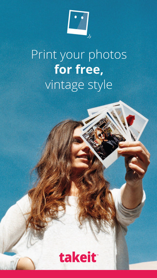 Take it - Social photo printing. Free prints vintage style.