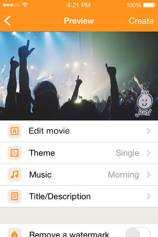 juni - Instant Movie Maker & Automatic Cinema Director - with Photos, Videos, Music and Themes! screenshot 3