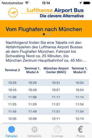 AirportBus München MUC screenshot 2