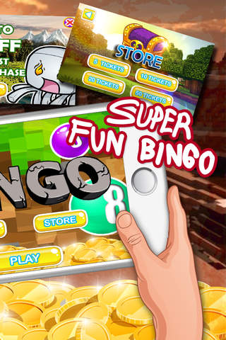 Bingo Casino Vegas Pro - “ Chibi Minecraft Edition ” screenshot 2