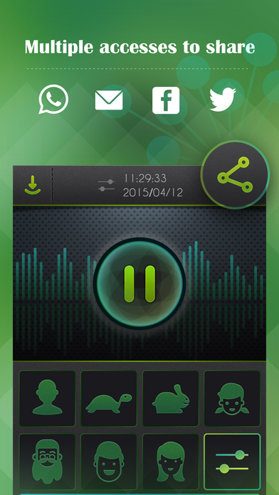 Screenshots of Voice Changer, Recorder plus Player for iPhone
