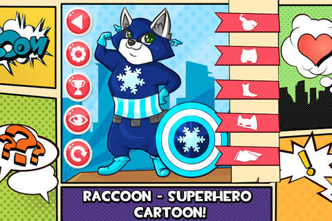 Raccoon Superhero Salon CROWN screenshot 3
