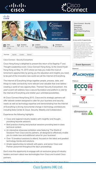 【免費生產應用App】Cisco Connect HK-APP點子