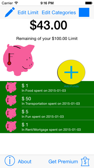 Dollar Limit - Set one limit and spend within it