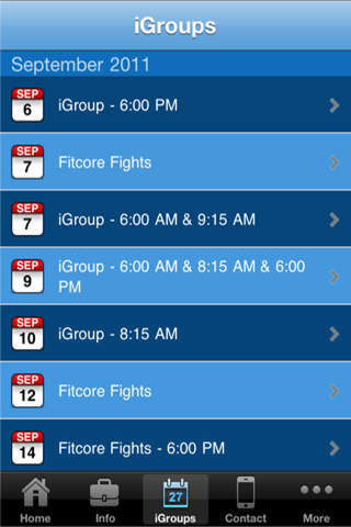 Скриншот из Fitcore Mobile Personal Training