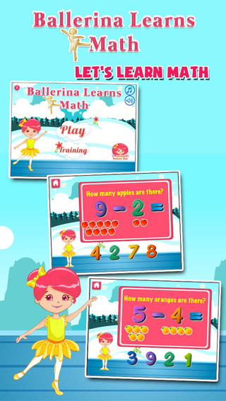 Ballerina Kids Math Mania: Basic Addition Subtraction Math Counting Missing Numbers and More