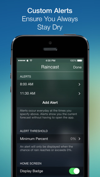 【免費天氣App】Raincast - Percent Chance of Rain and Snow On Your Home Screen-APP點子