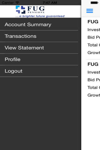 FUG Pensions Mobile screenshot 3