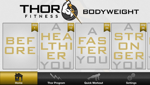 Thor Fitness: 60 Day Bodyweight Workout Routine - Program for Strength and Cardio Conditioning