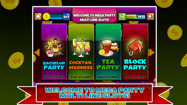 Mega Party Multi Line Slots - Casino Machine Win Big Vegas