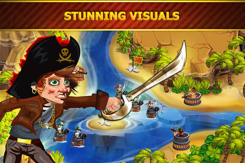 Pillage Pirates Defence: Pirate Ship Battle of Paradise Treasure Islands FREE screenshot 2