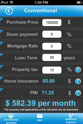 Pro Mortgage Calculator screenshot 2