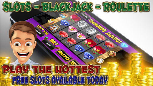 Ace Diamonds Jackpot Slots - Blackjack 21 - Roulette