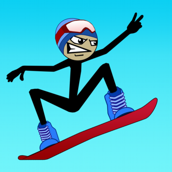 Stickman Snowboarder HD Free LOGO-APP點子