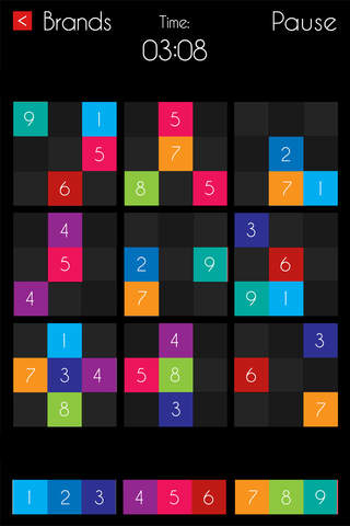 Sudoku: Numbers Letters Brands and Colors screenshot 3