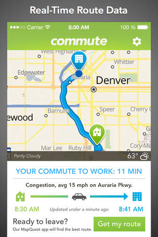 Commute: Traffic, Road Conditions & Drive Time screenshot 2