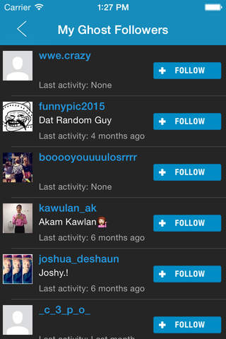 Ghost Users For Instagram - Find Instagram Ghost Followers screenshot 2