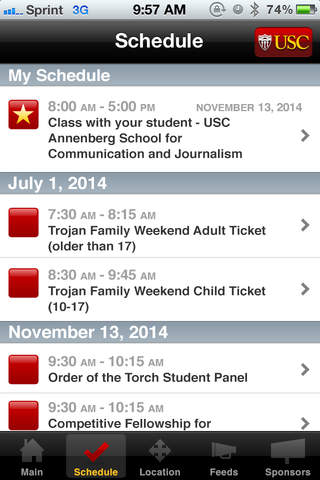 USC Trojan Family Weekend screenshot 3