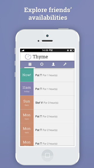 Thyme - see and share availabilities