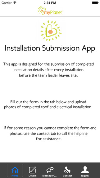Installer Completion App - MyPlanet