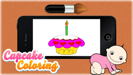 【免費遊戲App】Cupcake Coloring - Learn Free Amazing HD Paint & Educational Activities for Toddlers, Pre School, Kindergarten & K-12 Kids-APP點子