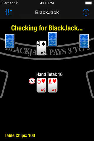 Blackjack for the Apple Watch screenshot 3