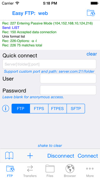 Easy FTP for iPhone