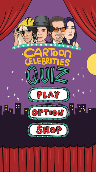 Cartoon Celebrities UK Quiz Game - Guess the name of the famous celebs from Hollywood and British te
