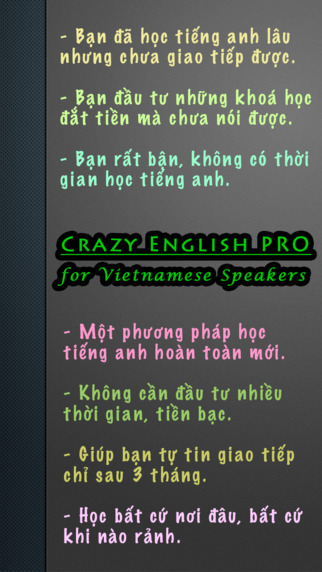 Crazy English Pro - for Vietnamese Speakers