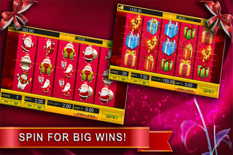 A 777 Christmas Slot Machine Casino myVegas Slots with New Chips Jackpot Party screenshot 2