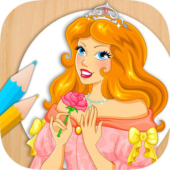 Paint and color princesses - Educational game for girls princesses fingerprinting LOGO-APP點子