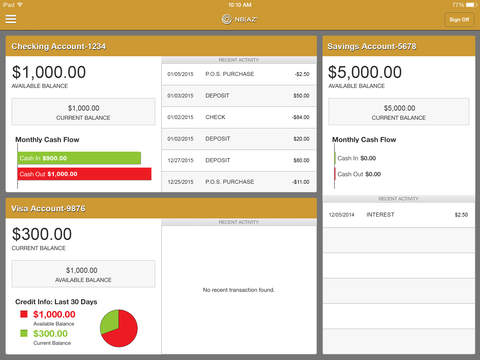 NB AZ Mobile Banking for iPad