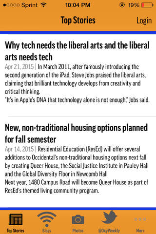 The Occidental Weekly: The Official Newspaper of Occidental College screenshot 2