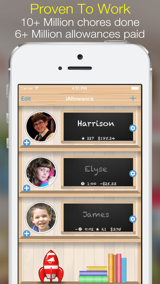 iAllowance Allowances Chores Rewards w Sync