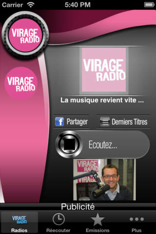 Virage Radio screenshot 2